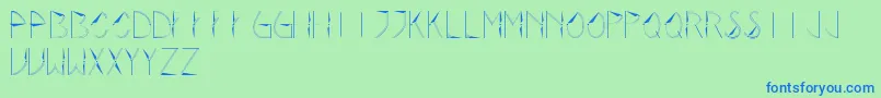 Rotor Font – Blue Fonts on Green Background