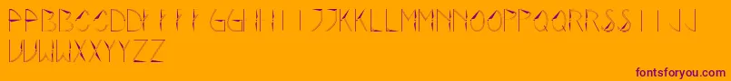Rotor-Schriftart – Violette Schriften auf orangefarbenem Hintergrund