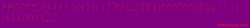 Rotor Font – Red Fonts on Purple Background