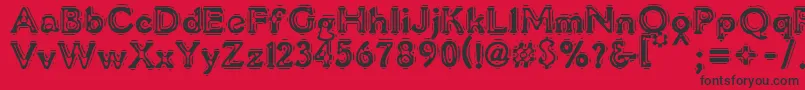 VtcLiquorcrystaldisplay Font – Black Fonts on Red Background