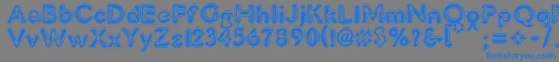 VtcLiquorcrystaldisplay Font – Blue Fonts on Gray Background