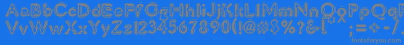 VtcLiquorcrystaldisplay Font – Gray Fonts on Blue Background