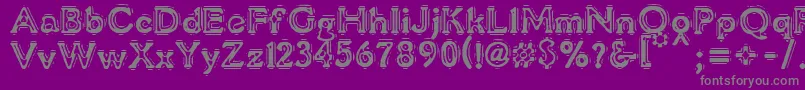 VtcLiquorcrystaldisplay Font – Gray Fonts on Purple Background