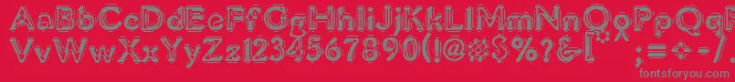 VtcLiquorcrystaldisplay Font – Gray Fonts on Red Background