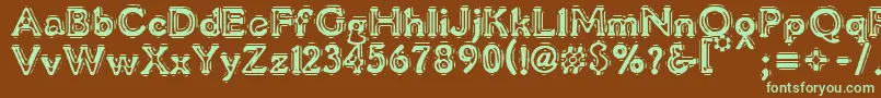 VtcLiquorcrystaldisplay Font – Green Fonts on Brown Background