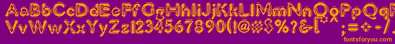 VtcLiquorcrystaldisplay Font – Orange Fonts on Purple Background