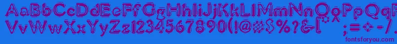 VtcLiquorcrystaldisplay Font – Purple Fonts on Blue Background