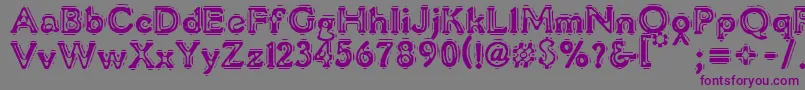 VtcLiquorcrystaldisplay Font – Purple Fonts on Gray Background