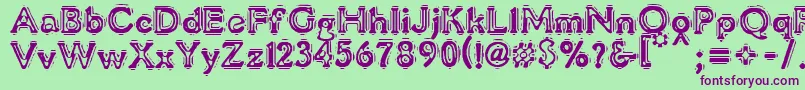 VtcLiquorcrystaldisplay Font – Purple Fonts on Green Background