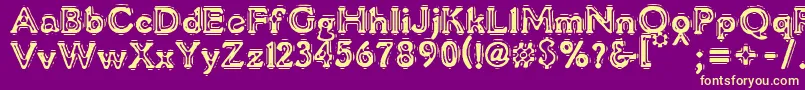 VtcLiquorcrystaldisplay Font – Yellow Fonts on Purple Background