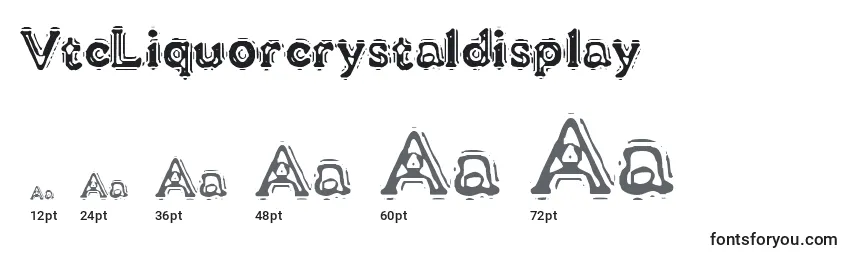 Размеры шрифта VtcLiquorcrystaldisplay