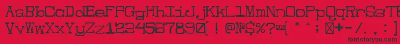 JesterRegular Font – Black Fonts on Red Background