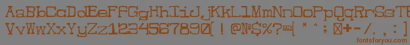 JesterRegular Font – Brown Fonts on Gray Background