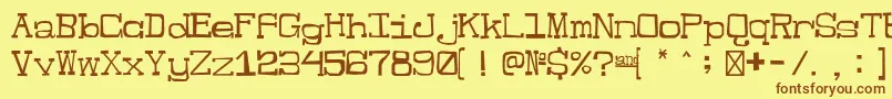 JesterRegular Font – Brown Fonts on Yellow Background