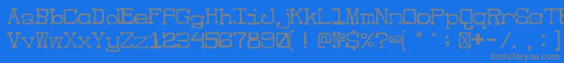 JesterRegular-Schriftart – Graue Schriften auf blauem Hintergrund