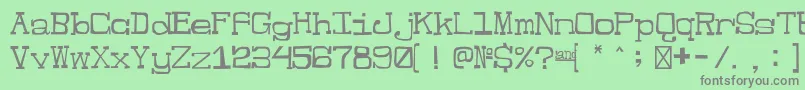 JesterRegular Font – Gray Fonts on Green Background