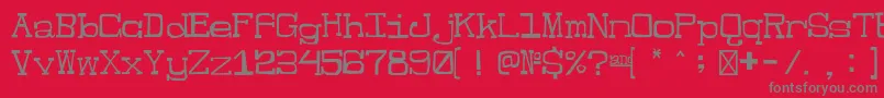 JesterRegular Font – Gray Fonts on Red Background