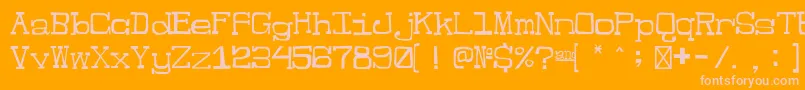 Fonte JesterRegular – fontes rosa em um fundo laranja