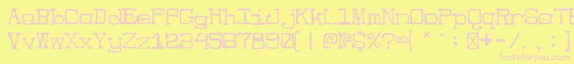 JesterRegular Font – Pink Fonts on Yellow Background