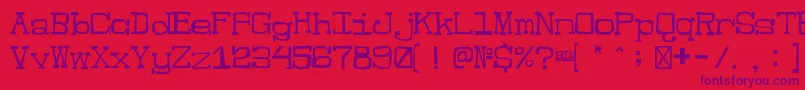 JesterRegular Font – Purple Fonts on Red Background