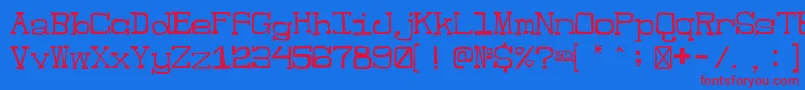 JesterRegular Font – Red Fonts on Blue Background