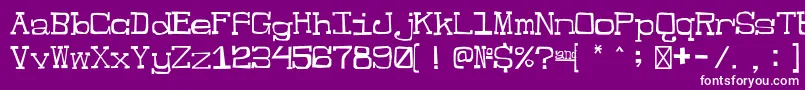 Fonte JesterRegular – fontes brancas em um fundo violeta