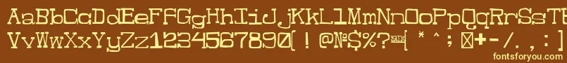 JesterRegular Font – Yellow Fonts on Brown Background