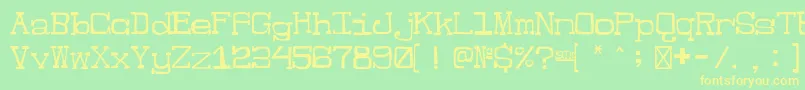 JesterRegular Font – Yellow Fonts on Green Background