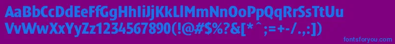 Шрифт Dendanewblackcondc – синие шрифты на фиолетовом фоне