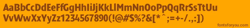 Dendanewblackcondc Font – Brown Fonts on Orange Background