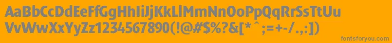 Dendanewblackcondc Font – Gray Fonts on Orange Background
