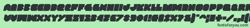 Vxrocketital Font – Black Fonts on Green Background