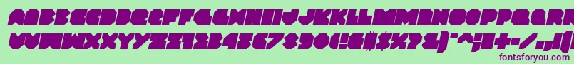 Vxrocketital Font – Purple Fonts on Green Background