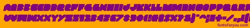 Vxrocketital Font – Purple Fonts on Orange Background