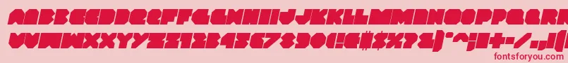 Vxrocketital Font – Red Fonts on Pink Background