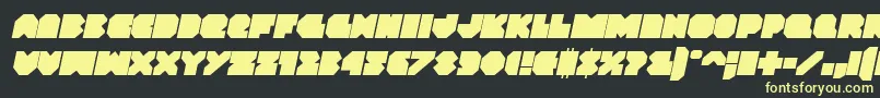 Vxrocketital Font – Yellow Fonts on Black Background