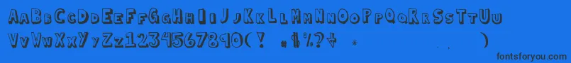 Blockedin Font – Black Fonts on Blue Background