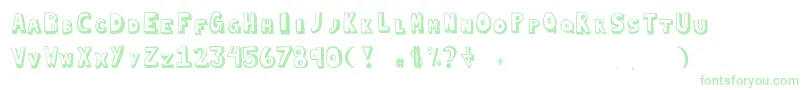 Blockedin Font – Green Fonts on White Background