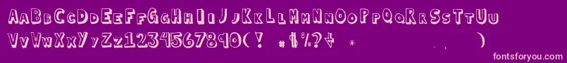 Blockedin Font – Pink Fonts on Purple Background