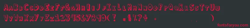 Blockedin Font – Red Fonts on Black Background