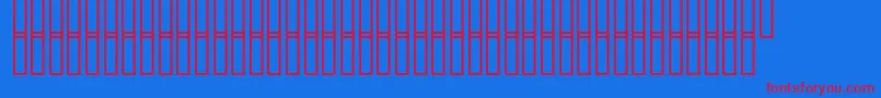 フォントDfTempleHeavy – 赤い文字の青い背景