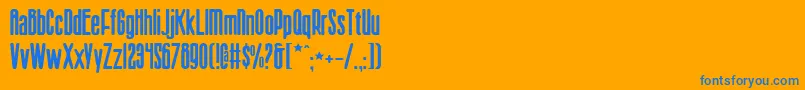 Sisterv2 Font – Blue Fonts on Orange Background