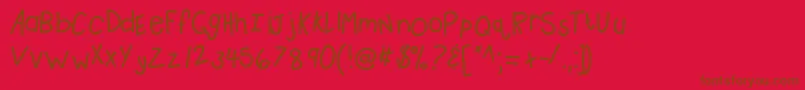 Kbsauceylady Font – Brown Fonts on Red Background