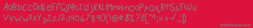 Kbsauceylady Font – Gray Fonts on Red Background