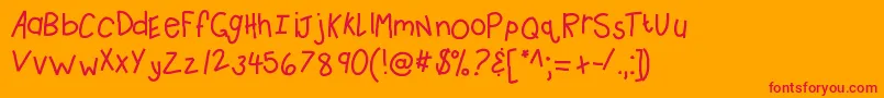 Kbsauceylady Font – Red Fonts on Orange Background