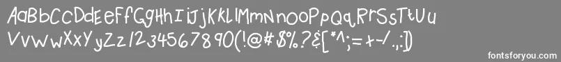 フォントKbsauceylady – 灰色の背景に白い文字