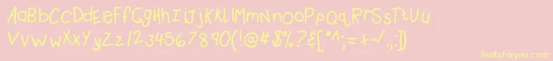 Kbsauceylady Font – Yellow Fonts on Pink Background