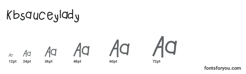 Kbsauceylady Font Sizes