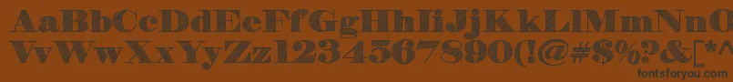 HbSketchDemo Font – Black Fonts on Brown Background