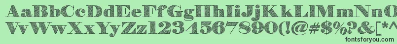 HbSketchDemo Font – Black Fonts on Green Background